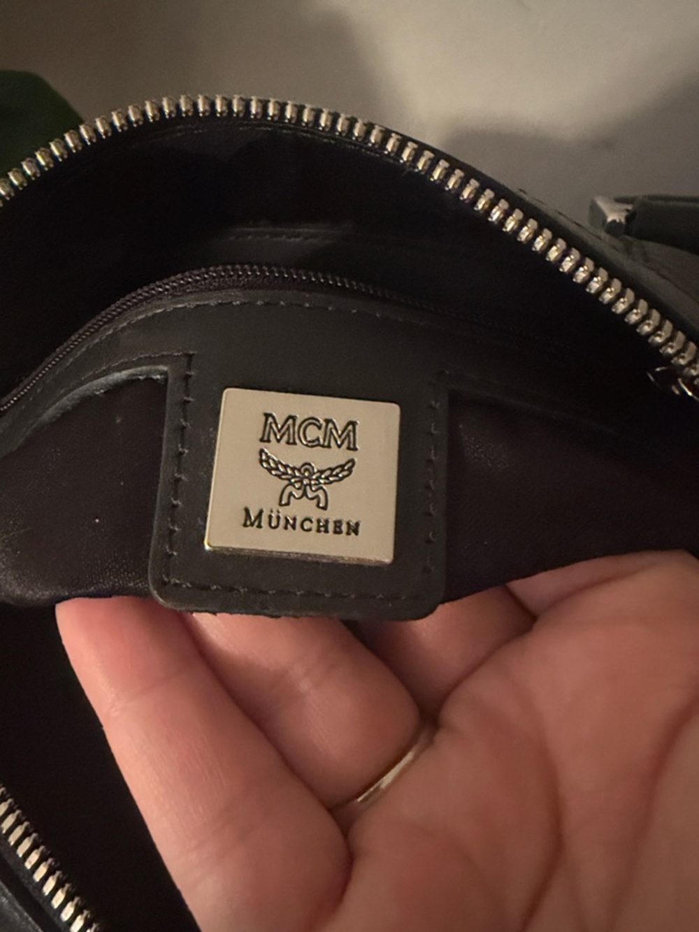 MCM Black Visetos Mini Satchel with Silver Hardware - Picture 11 of 14